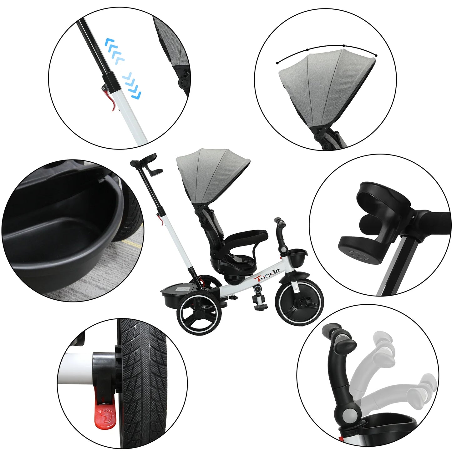 Nuvino FlexiBike™ – 5-in-1 Kinder-Dreirad mit Liegefunktion