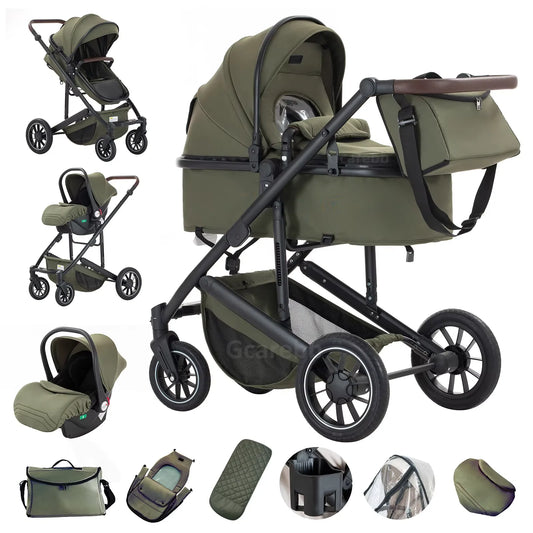 Luxus-Kinderwagen 516 – 3-in-1 faltbarer Kombi-Kinderwagen, High Landscape